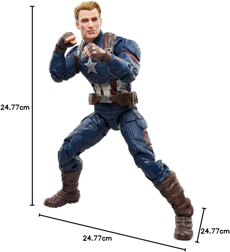Marvel Legends Series Captain America, Avengers: Endgame Collectible 15-cm Action Figure, Red, White, Blue