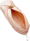 Makeup Ballet Bag, Cute Cosmetic Bag Dance Recital Gifts for Girls, Ballet Shoe Pencil Case Small Cosmetic Bag Bow Mini Dance Bag for Girls Makeup Brush Holder Travel (Pink)