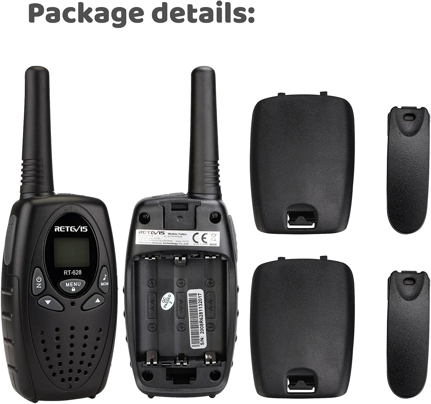 RT628 Walkie Talkies, Kids Toys for 6-12 Years Old, Easy to Use, PMR Walkie Talkies for Kids with VOX, 10 Call Tones, Gifts for Games, Skiing, Family Games, Indoor Activities