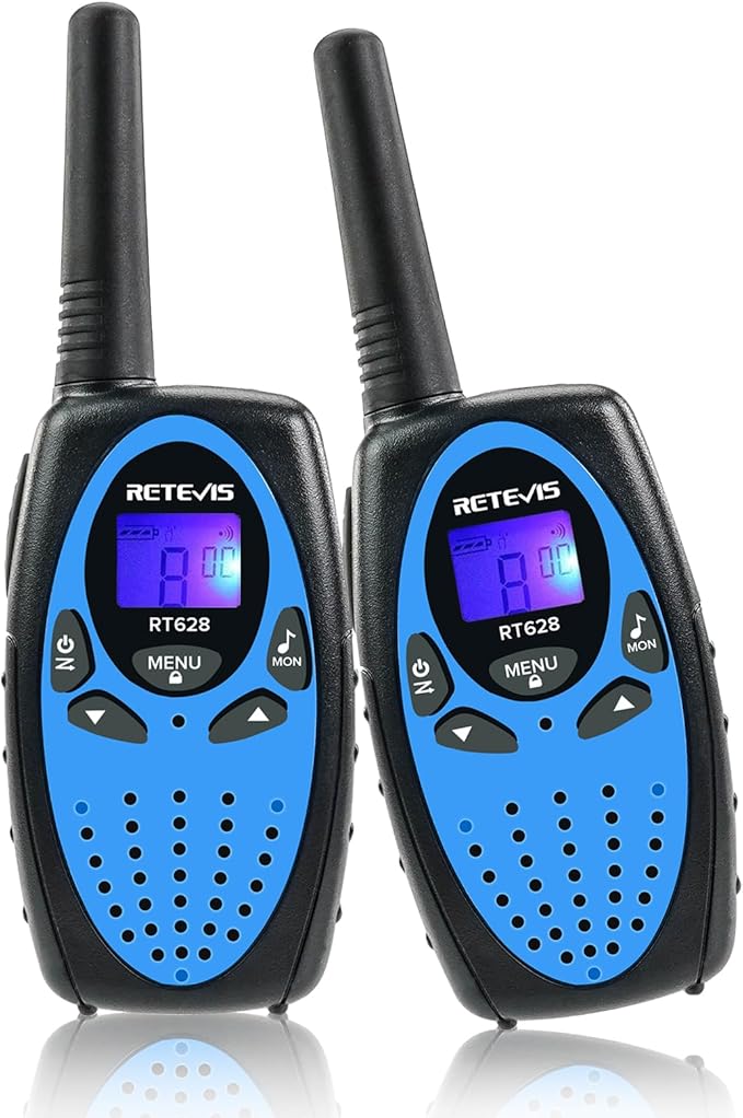 RT628 Walkie Talkies, Kids Toys for 6-12 Years Old, Easy to Use, PMR Walkie Talkies for Kids with VOX, 10 Call Tones, Gifts for Games, Skiing, Family Games, Indoor Activities