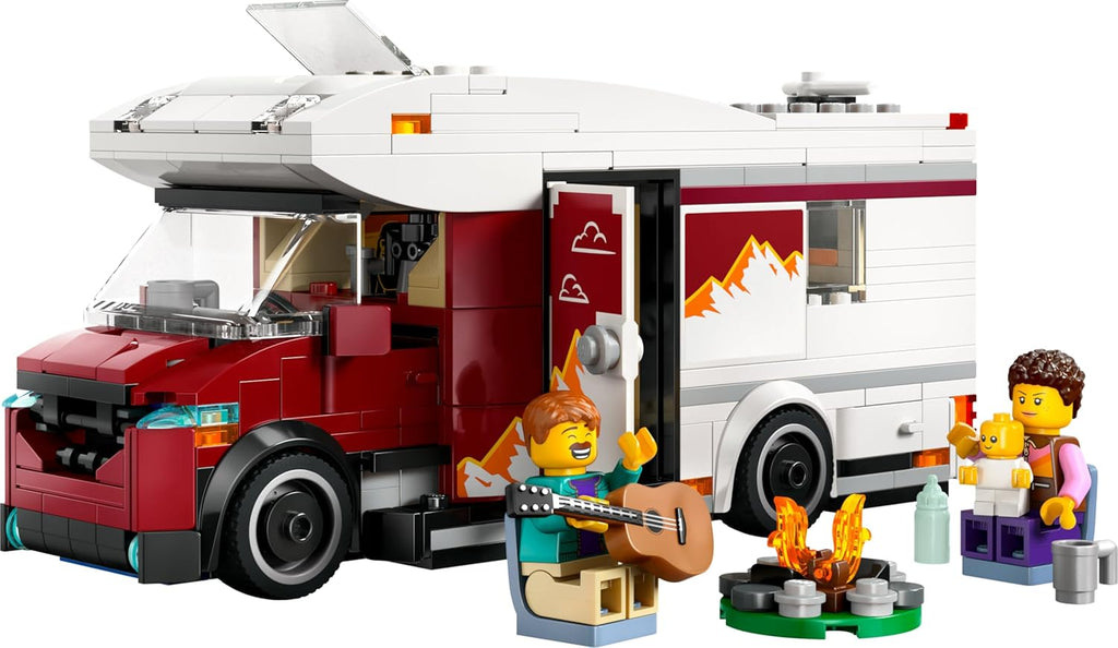 City Holiday Adventure Camper Van Toy - Creative Building Toys for 6+ Year Old Boys & Girls - Includes 3 Minifigures & Accessories - Gift Ideas for Birthdays & Holidays - 60454