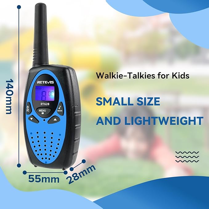 RT628 Walkie Talkies, Kids Toys for 6-12 Years Old, Easy to Use, PMR Walkie Talkies for Kids with VOX, 10 Call Tones, Gifts for Games, Skiing, Family Games, Indoor Activities