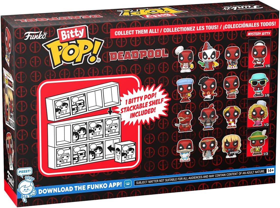 Funko POP! Bitty 4 pack Deadpool - Bathtime & Mystery Mini Figure - Multicolor Collectable