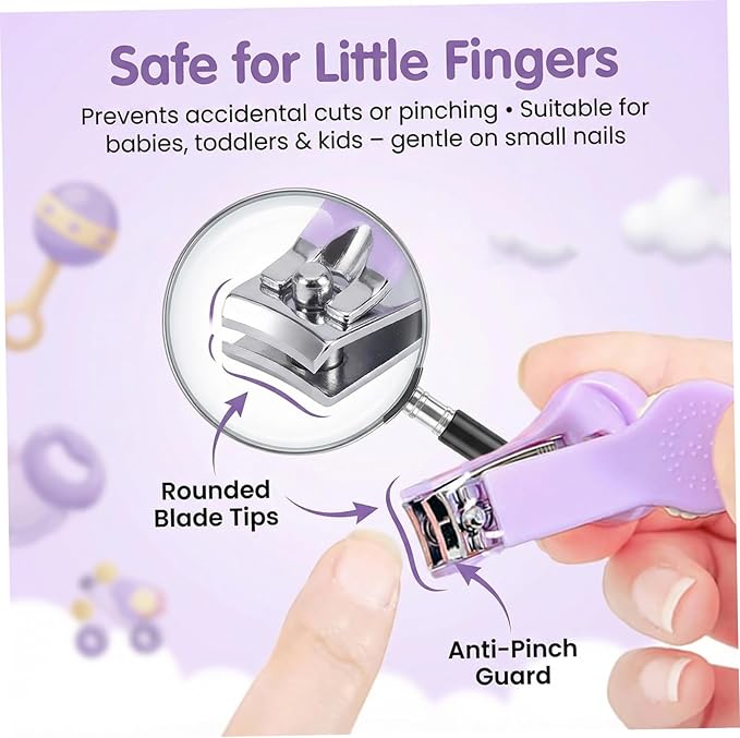 Nail Clippers for Kids, 10Pcs Cartoon Animal Cute Kids Nail Clippers with Lids Stainless Steel Blade Manicure & Pedicure Kits for Women, Girls and Children