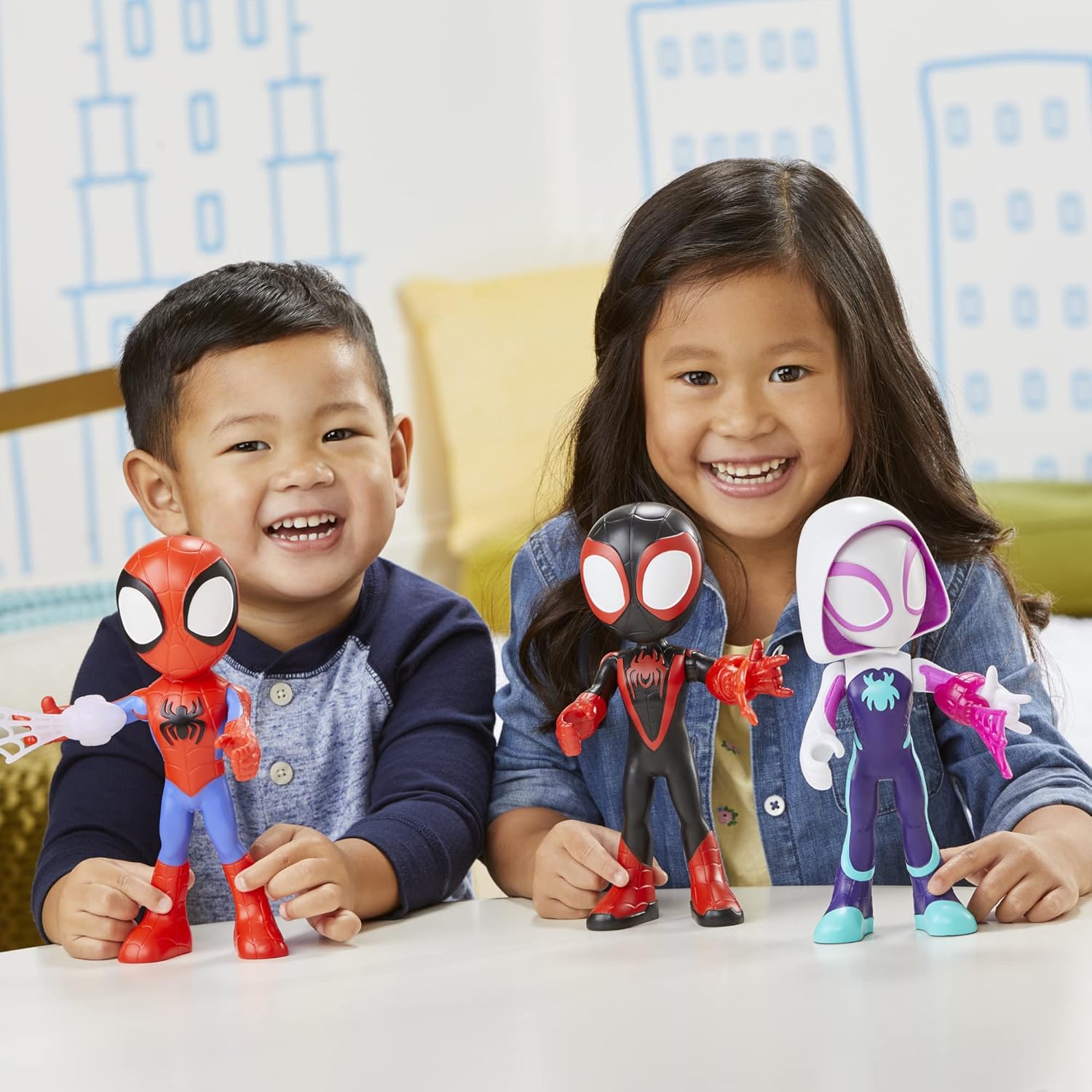 SPIDEY AND HIS AMAZING FRIENDS Marvel Supersized Hero 22.5-cm (Pack of 3)