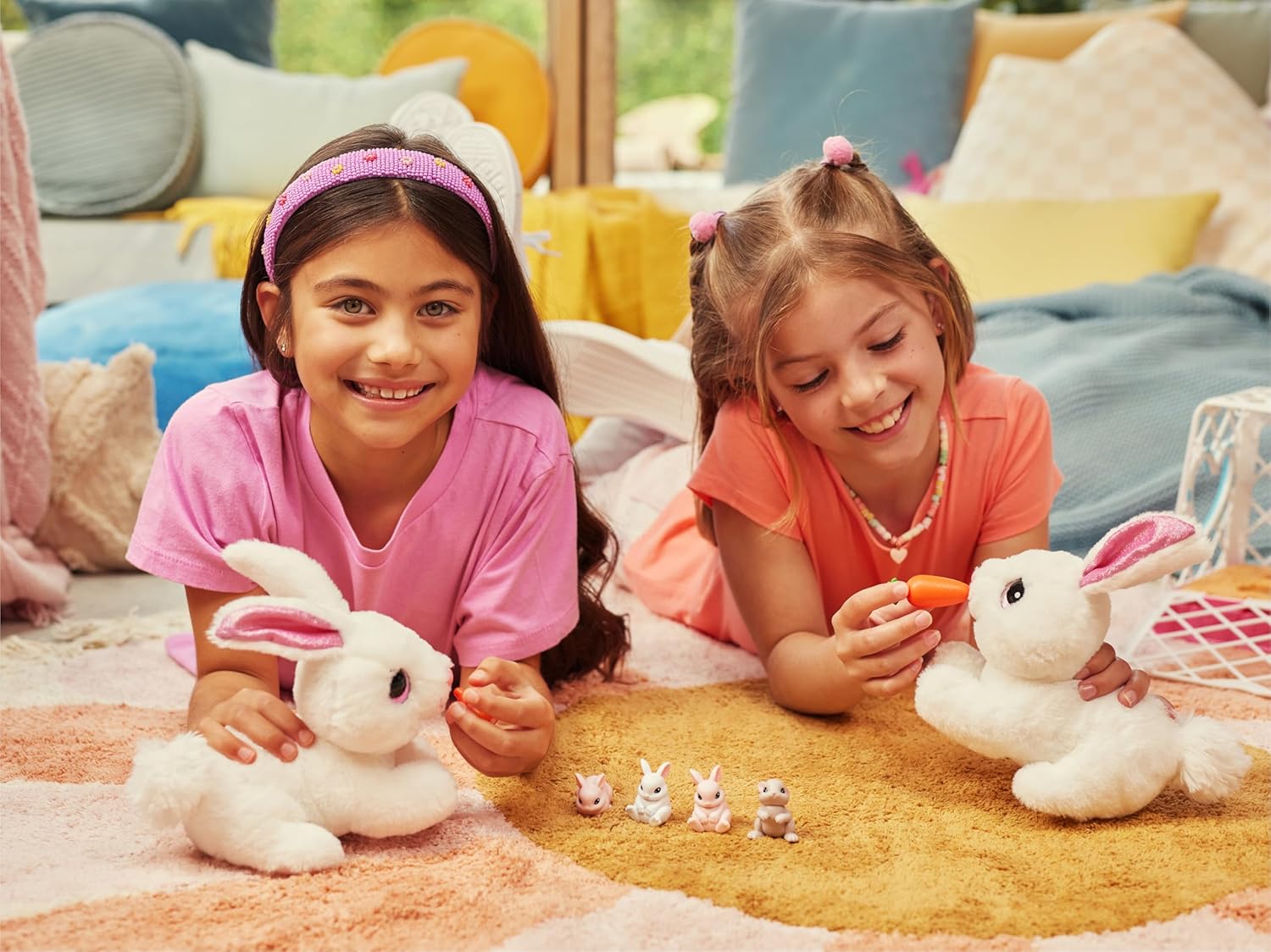Easter Mommy Bunny & Baby Surprise, Electronic Robotic Rabbit Plush with Babies, Easter Toy Gift for Kids