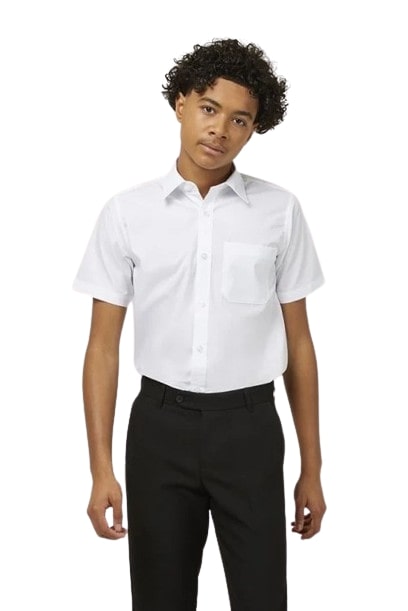 BOYS SHIRT WHITE SS PACK 2 NO REFUND OR EXCHANGE