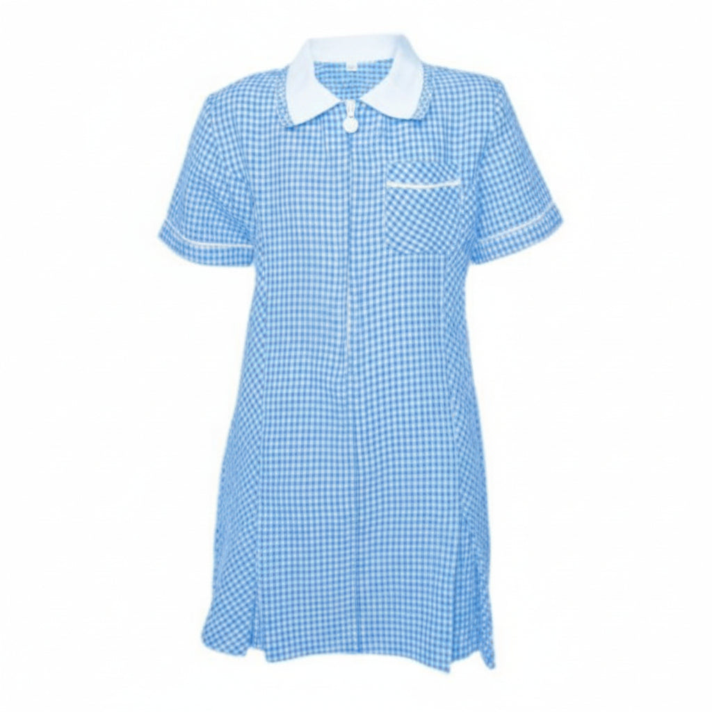 SUMMER DRESS GINGHAM – SKY
